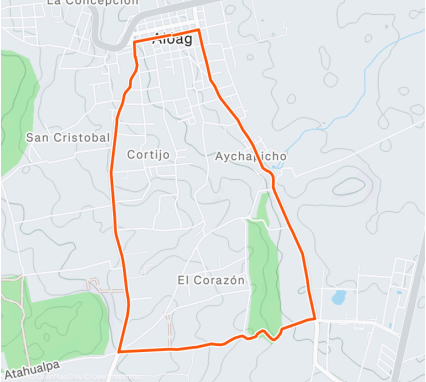 Mapa de la Ruta Mejía